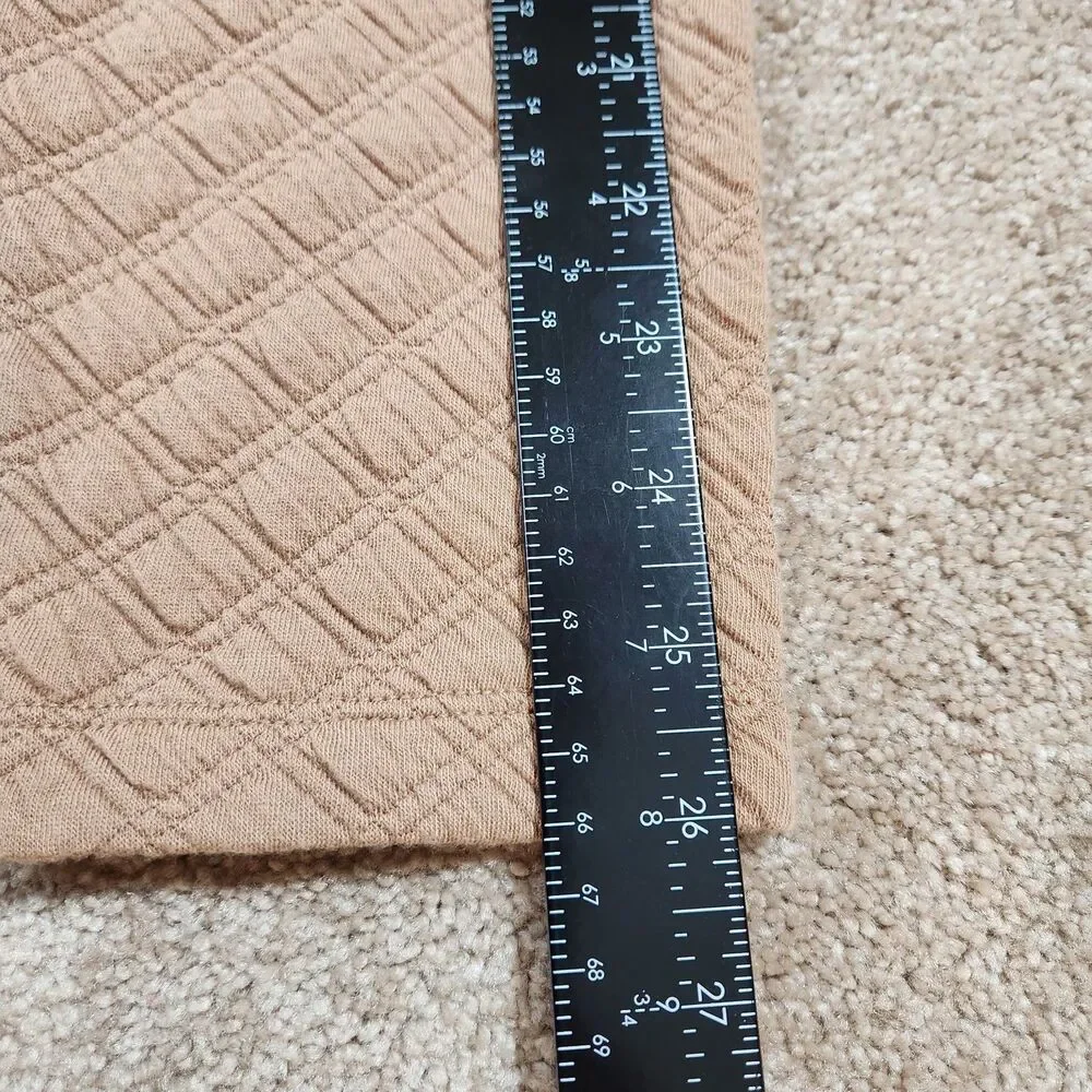 J. Crew Sweater Women XL Pale Mocha Quilted Mockneck Pullover NWT